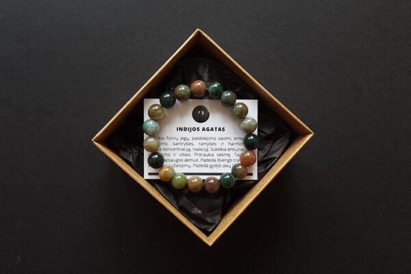 indijos agatas apyrankė dramblys + imperatorius + hovlitas apyrankė dvi-jewelry apyrankės