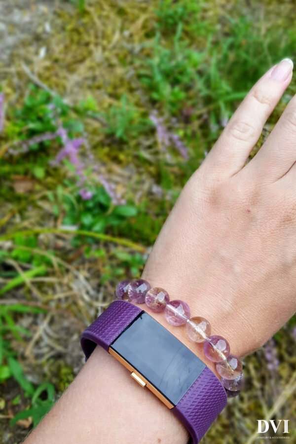 Ametrino apyrankė naturaliu akmenu apyrankes skaidrus