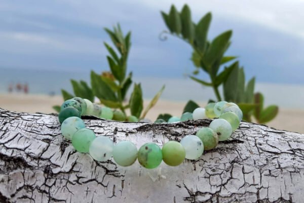 Chrizoprazo apyrankė apyrankė natūralių akmenų chrizoprazas